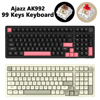 AJAZZ AK992 Игровая Клавиатура с 99 Клавишами С Возможностью горячей Замены Однорежимная Проводная Механическая Клавиатура PBT Keycaps Игровые Клавиатуры С подсветкой