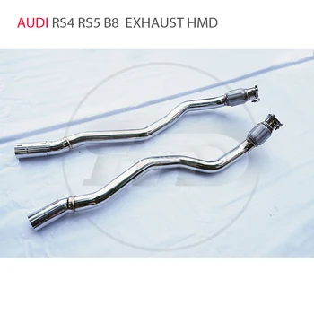 Запасные части HMD Auto Передняя труба Выпускной патрубок для Audi RS4 RS5 Автомобильные аксессуары Коллектор Каталитический нейтрализатор Catless