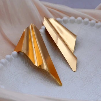 Индивидуальные Большие длинные серьги для женщин, свадебная вечеринка, преувеличенные Металлические серьги-капли, Геометрический треугольник, Европейский ювелирный подарок