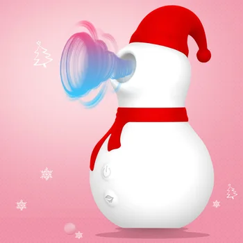 Рождественский Снеговик Мини Сосущий Вибратор 10 Частотный Стимулятор Сосков Клитора Мастурбатор Эротическая Секс-Игрушка Для Взрослых Для Женщины 18 +