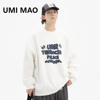 Толстовки UMI MAO с графическим рисунком, весенняя новинка японской моды, универсальные толстовки в тяжелом весе, очень большая мужская одежда