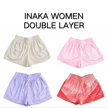 Шорты Inaka Женские шорты с двойной сеткой, базовые цвета, спортивные шорты Inaka Power с рисунком для женщин